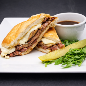 Smothered Prime Rib Sandwich